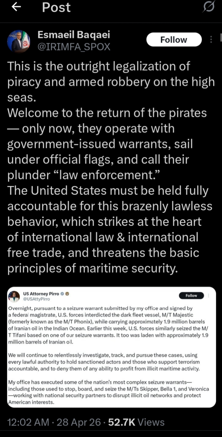   Hormuz Strait में बढ़ा US-Iran तनाव, अमेरिका ने जब्त किए ईरानी तेल टैंकर, Iran ने कहा ‘समुद्री डकैती’   